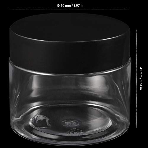 68 Pack 2 oz Clear Plastic Jars with Lids - Refillable Cosmetic & Storage Containers