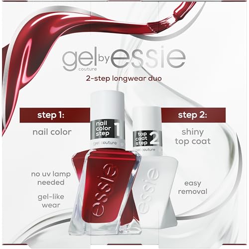 essie Bubbles Only Gel Nail Polish Kit with Top Coat - Longwear, Glossy Finish, 0.46 Fl Oz