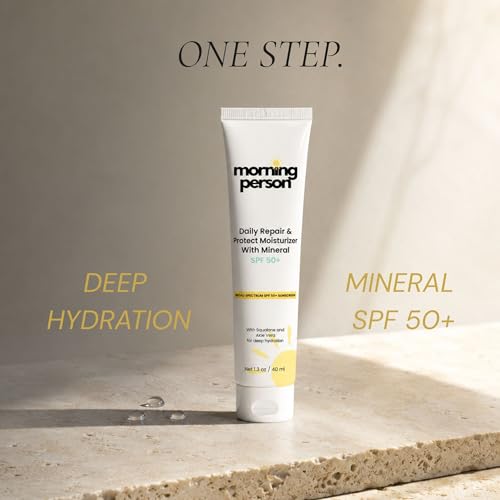 Mineral SPF 50+ Face Moisturizer with Non-Nano Zinc Oxide + Squalane – 2-in-1 Daily Sunscreen & Hydration
