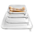 4PCS Clear Hard Shell Double-Zipper Pouches, Transparent Plastic Organizer Bags for Travel Cosmetics, Toiletries, Toy Storage & More