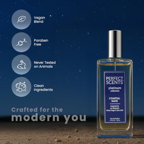 Unisex Coastal Sage & Sea Salt Fragrance - Vegan, Clean, Long-Lasting - Variation: Jo Malone Style