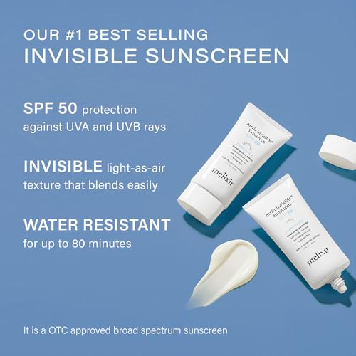 Invisible Sunscreen SPF 50 for Face - No White Cast, Hydrating & Water-Resistant