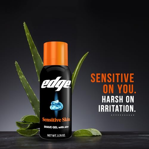 Edge Shaving Gel for Men Sensitive Skin 2.75 oz Pack of 12 - Cooling & Moisturizing