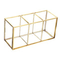 Box Cosmetic Storage Box Large Cosmetic Display Case Brush Organizer Glass Makeup Organizer Storage Cubes with Lid Brush Desktop Alloy Office Jewelry