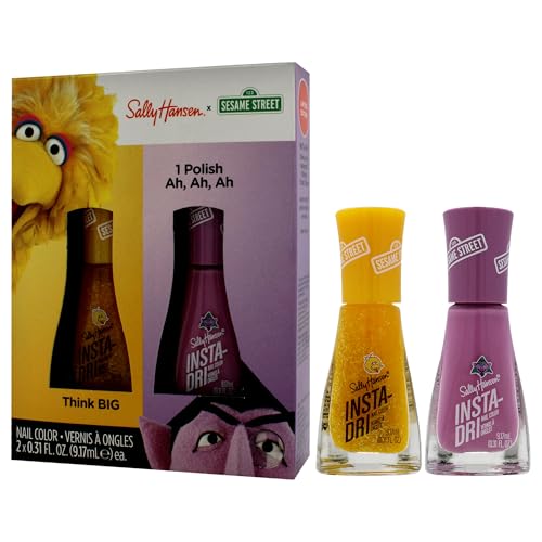 Sally Hansen Insta-Dri Sesame Street Nail Polish Collection - Think BIG & 1 Polish, Ah Ah Ah Duo - 0.31 fl oz.