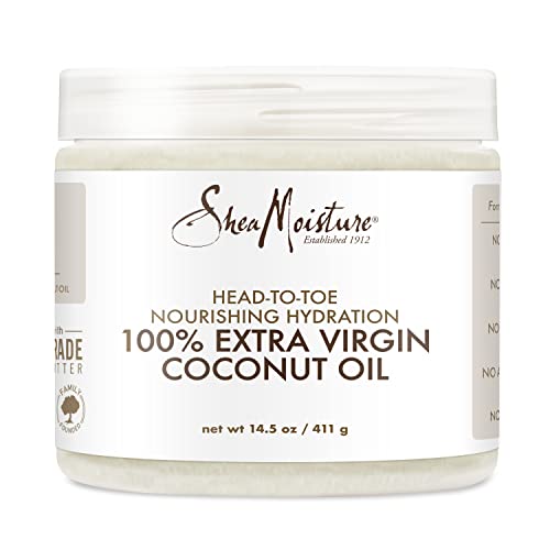 SheaMoisture Body Moisturizer For Dry Skin 100% Extra Virgin Coconut Oil & Leave-in Conditioner Treatment for All Hair Types 100% Extra Virgin Coconut Oil Silicone Free Conditioner 8 oz