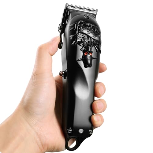 Hair Clippers for Men Professional, Cordless & Corded Barber Clippers for Hair Cutting, Rechargeable Mens Hair Clippers, Home Haircut &Grooming Set (Black)