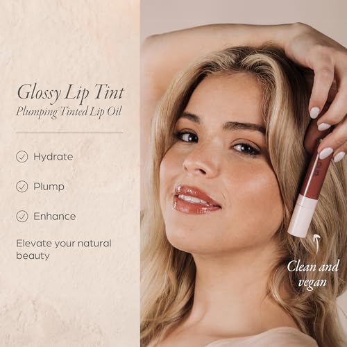 Lip Oil & Tint with Jojoba & Vitamin E - Blackberry Smash - Hydrating & Plumping Lip Gloss