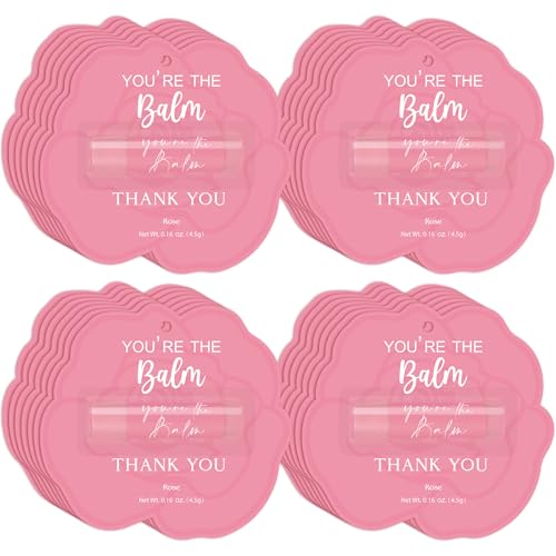 Thank You Rose Lip Balm Set - 30 Pcs Bulk Gifts for Wedding Bridal Shower Bachelorette Baby Shower Party Favors - You Are The Balm Variation of THIS listing
