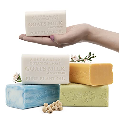 Australian Botanical Soap 4 Pack Luxury Bar Soaps with Manuka Honey & Sea Salt, 6.6 OZ Each