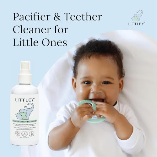 Littley Pacifier & Teether Cleaner Spray 8 fl oz - Hypochlorous (HOCl) Gentle Disinfectant