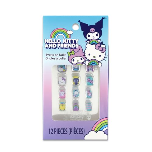 Hello Kitty Nail Art Sticker Set - 36 Pc Accessory Bundle of Stick-On Nails for Birthday Supplies, with Stickers and More | for Girls and Kids