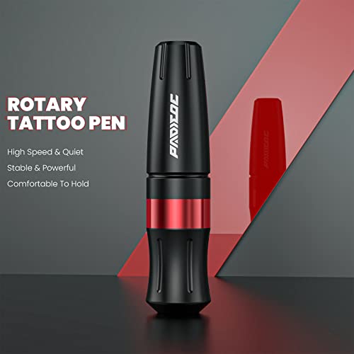 Rotary Tattoo Kit Pen with 10 Cartridges Black & Red - Beginner Friendly
