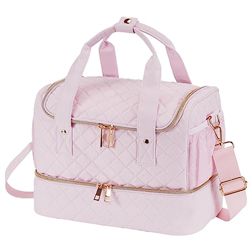 Pink Nail Polish Organizer Case - Holds 50 Bottles with Travel Handles