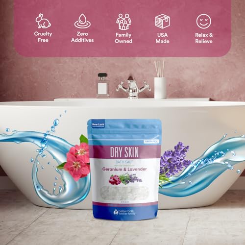 Better Bath Better Body 32 oz Epsom Bath Salt with Essential Oils for Dry Skin - Geranium & Lavender, Pack of 1