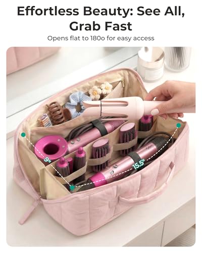 Travel Hair Tool Organizer Bag for Airwrap & Shark FlexStyle - Large Capacity, Heat-Resistant, Water-Resistant