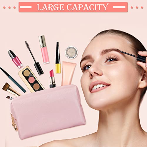 Sanwuta 9 Pcs Makeup Bags Bulk Rose Gold Travel Cosmetic Organizer