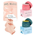 Bare August Foot Cream, Foot Scrub Exfoliator & Heel Socks Bundle