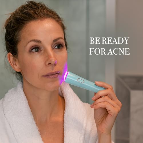 Revive Glo Acne Wand, Multi-Spectrum Face Wand, Red & Blue Light for Acne, Medspa-Quality Face Tools for Skincare, Portable Light Therapy Products for Targeted Skin Support