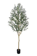Tall Artificial Olive Tree with Planter - 6.23FT Faux Indoor Plant for Home & Office Decor