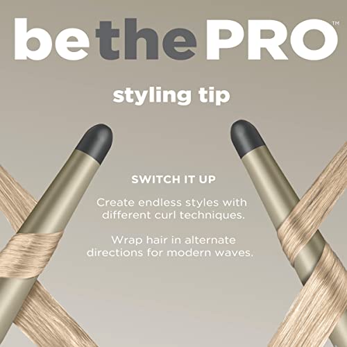Tourmaline Ceramic Tapered Curling Wand 1¼-¾ Inch - Beachy Waves, Dark Gray