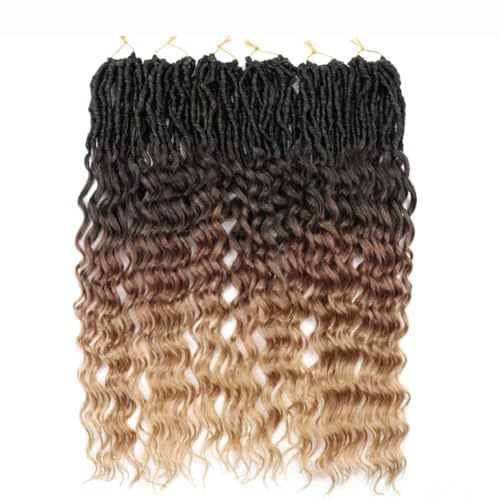 24 Inch Faux Locs Crochet Hair - Goddess Locs Synthetic Braids, 8 Packs T27 Variation of THIS listing