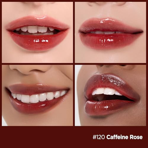 Laka Fruity Glam Lip Tint Mini Best Sellers, #120 Caffeine Rose, #121 Ash Nut, #108 Salty, #103 Humming