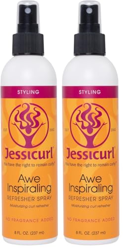 Midday Curl Refresher Spray No Fragrance 8 Fl Oz Pack of 2 for Curly Hair