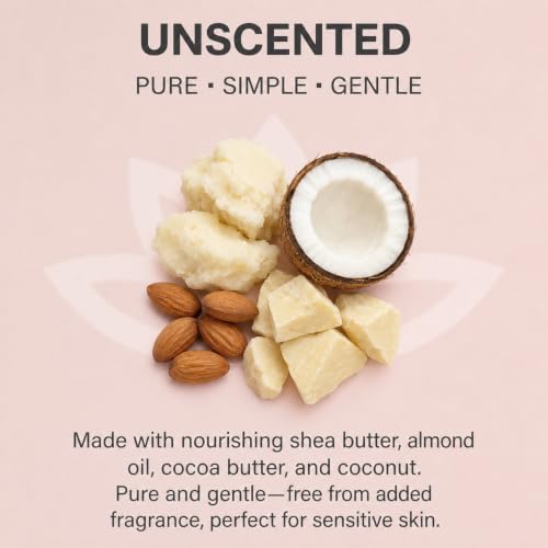 Glimmer Goddess Unscented Whipped Body Butter - Hydrating 8oz for Soft Skin