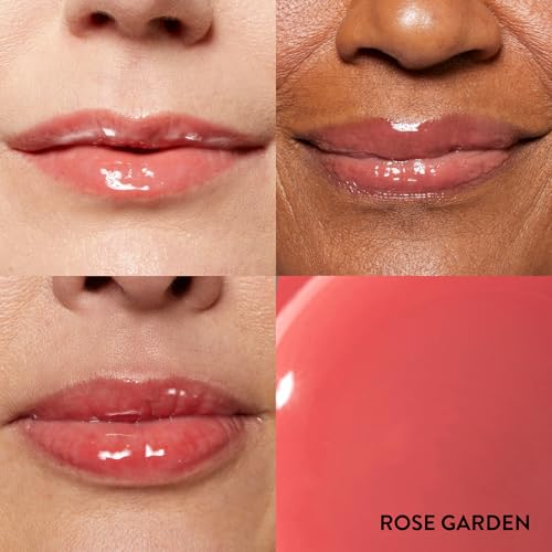 Lip Gloss Duo - Rose Garden & Glass Half Full, Hydrating Lip Oil Set - 0.25 Fl Oz