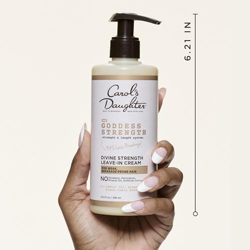 Leave-In Conditioner Cream for Curly Hair - Strengthening & Moisturizing - 10 Fl Oz Pack of 2 - Goddess Strength