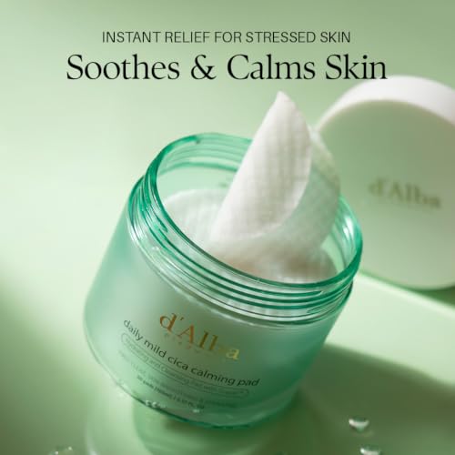 d'alba Piedmont Daily Mild Cica Calming Pad - Soothing & Hydrating Facial Pads