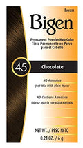 Chocolate Hair Dye Powder - Permanent, No Ammonia - 6 Pack of 0.21 Ounce