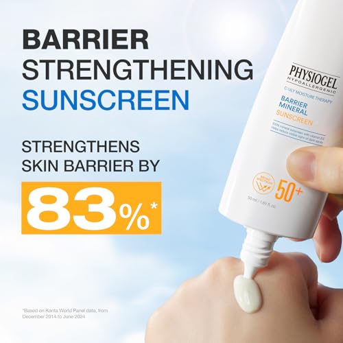 Physiogel Lightweight Moisture SPF 50+ Sunscreen 1.69 Fl Oz - Broad Spectrum Sensitive Water-Resistant Korean Skin Care