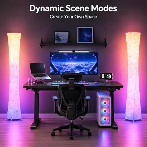 RGB Corner Floor Lamp 2Pcs - Modern LED Uplight with Remote & App Control