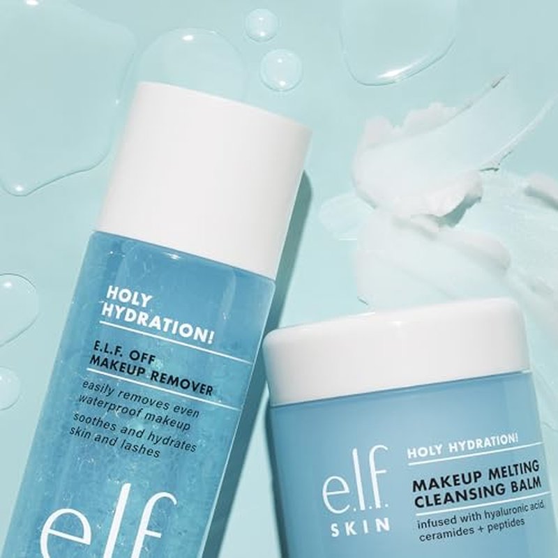 e.l.f. SKIN Holy Hydration Off Makeup Remover,Liquid Makeup Remover For Eye,Lip & Face-Makeup,Gentle Formula,Vegan & Cruelty-free,(Pack of 2)