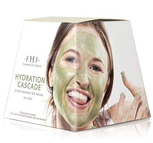 FarmHouse Fresh Hydration Cascade 3-Step Instant Spa Facial Kit, 3 Ct