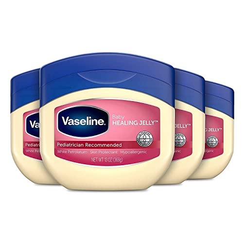 Vaseline Baby Petroleum Jelly 13oz Pack of 4 | Diaper Rash & Dry Skin Care