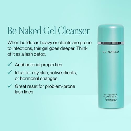 LBLA Be Naked Restorative Lash Cleanser with Tea Tree – pH Balanced Gel for Lash Extensions