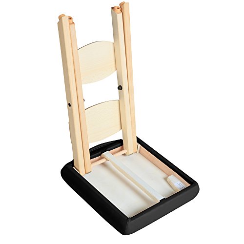 Master Massage Lightweight Folding Wooden Massage Stool - Black