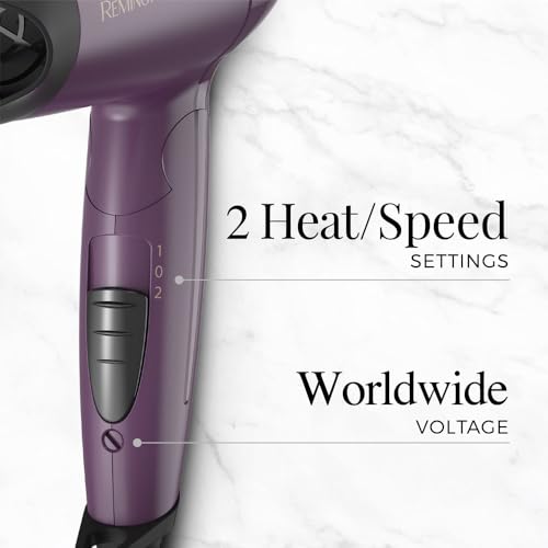 Remington Travel Hair Dryer 1875W with Folding Handle & Dual Voltage