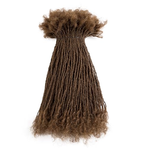 Human Hair Sisterlocks Micro Locs Extensions 8 Inch-30 Strands - #4, Soft & Natural