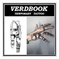 Waterproof Temporary Tattoos: 2-Sheet Tattoo Kit with Realistic Body Stickers, Semi-Permanent Tattoos for Adults Lasting 7-15 Days ? Safe for Men & Women, Mechanical fingers