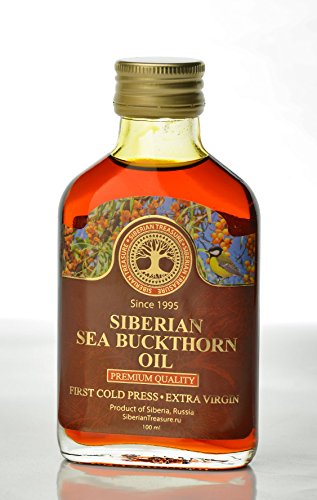 Sea Buckthorn Oil 3.38 Fl Oz Pack of 2 - Siberian Cold Pressed Natural Vitamin Oil