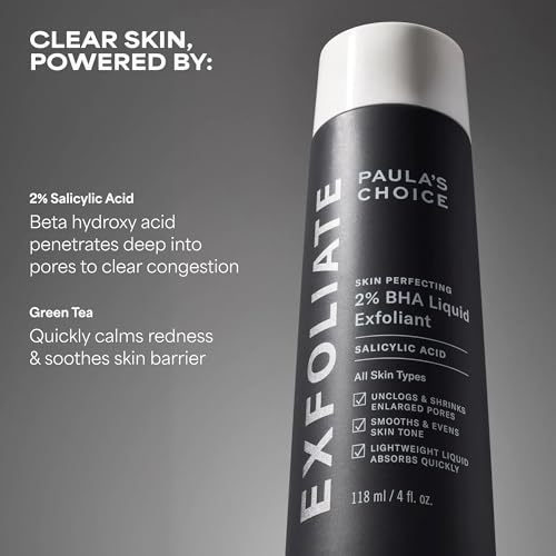 Paula's Choice 2% BHA Liquid Exfoliant for Face - 4 Fl Oz Pack of 2