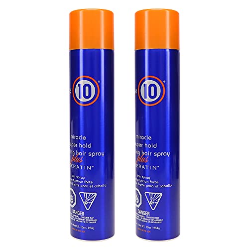 It's a 10 Miracle Super Hold Hair Spray with Keratin - Unscented, 10 oz Pack of 2