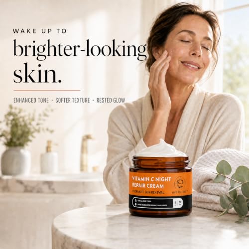 Vitamin C Night Face & Neck Cream for Mature Skin - Brightening Moisturizer