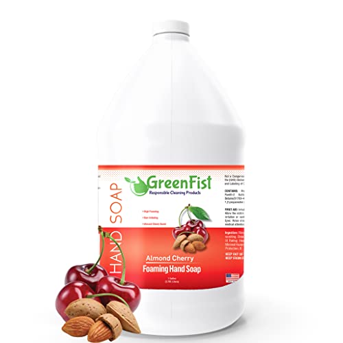 GreenFist Almond Cherry Foaming Hand Soap Refill 128oz Made in USA