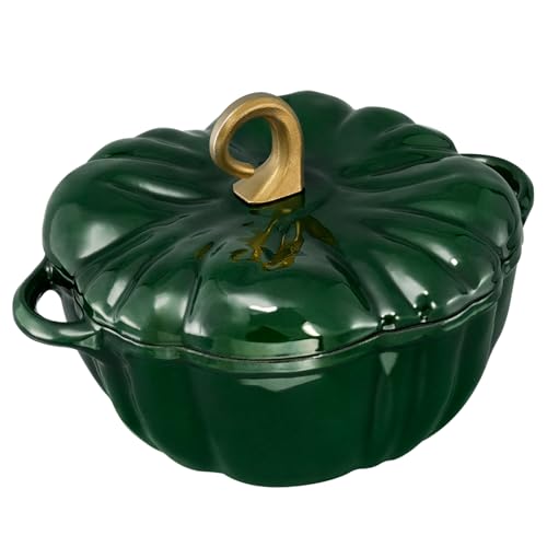 Pumpkin Dutch Oven Pot 3.8 Qt Enameled Cast Iron Halloween Decor