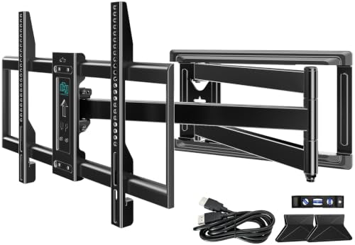 Corner TV Wall Mount 32-80 Inch Full Motion Long Arm Bracket - 90° Corner Design